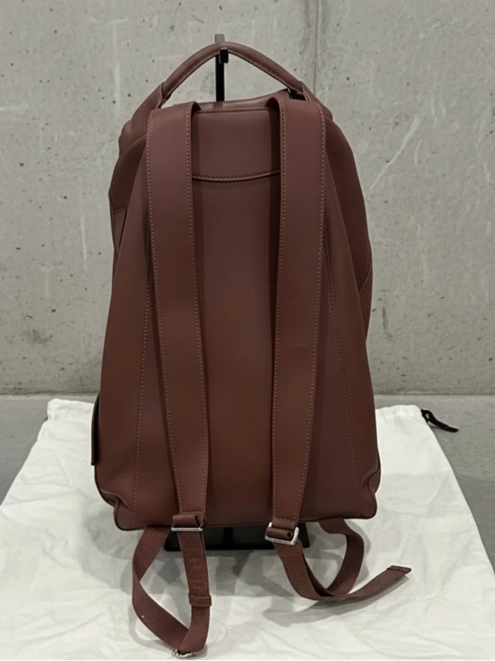 LOEWE Yago Brown Leather Drawstring Backpack